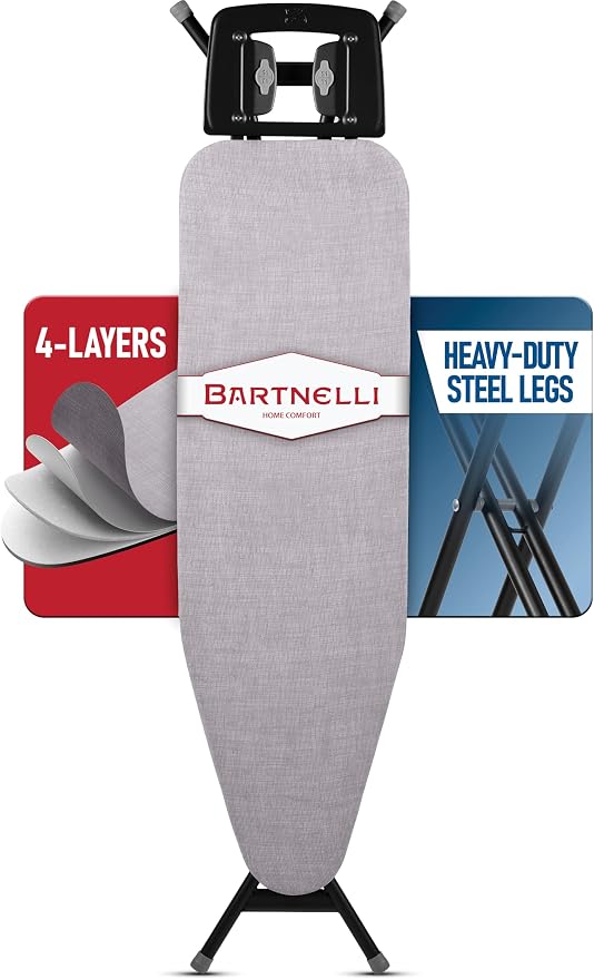 Bartnelli Extreme Stability Ironing Board 43x13 Upgraded Heavy-Duty Metal Frame - Image 9