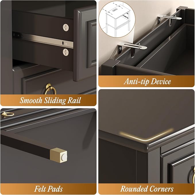 Huuger 27.6 Inch Tall Nightstand - Image 7