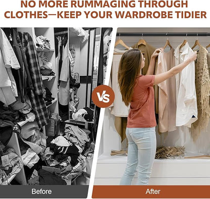 Closet Rods for Hanging Clothes, 17-70 Inch Stepless Adjustable Closet Rod - Image 5