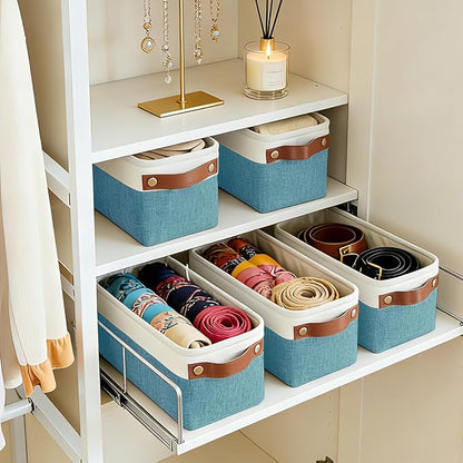 Bagnizer Small Fabric Storage Baskets, Decorative Basket - Image 5