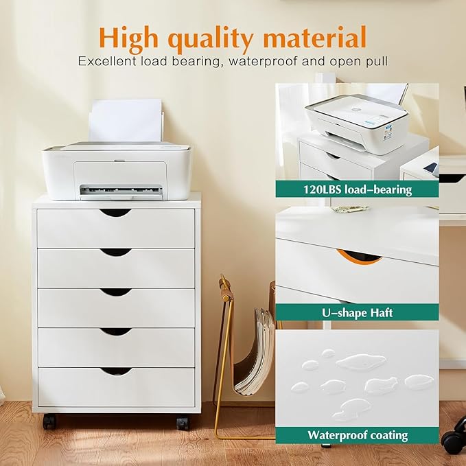 5 Drawer Chest, Storage Cabinet Dressers - Image 5