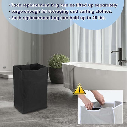 3 Pcs Laundry Sorter Replacement Bags Hamper Cart Removable Replacement Laundry - Image 4