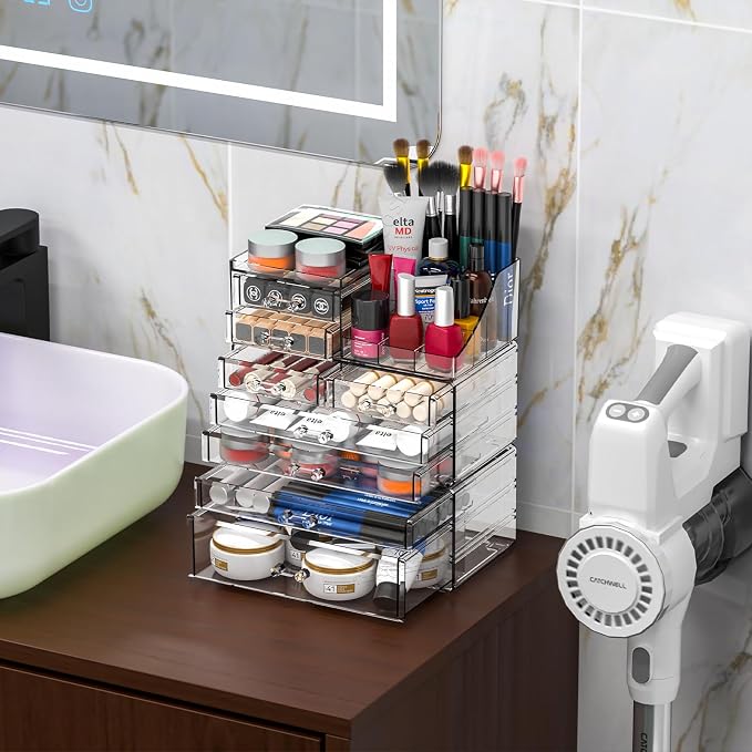 Acrylic Clear Make up Organizers And Storage - Image 9