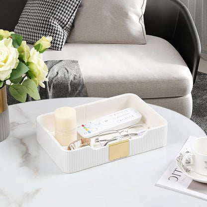 Valet Tray Desktop Storage Organizer, PU Leather Catchall Bedside Vanity Tray - Image 6