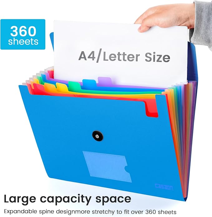 6 Pack Accordion File Organizer Expanding File Folder - Image 5