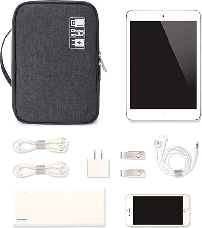 Lanola Travel Cable Organizer Bag, Electronic Accessories Case Portable Double - Image 6