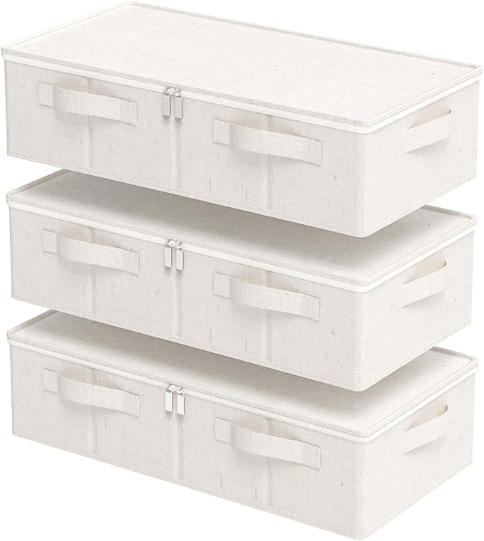 Underbed Storage Box Organizer, Foldable Under Bed Clothes Bags Container by Unknown
