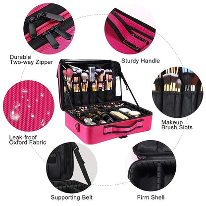 gzcz Travel Makeup Bag, Professional Cosmetic Bags - Image 4