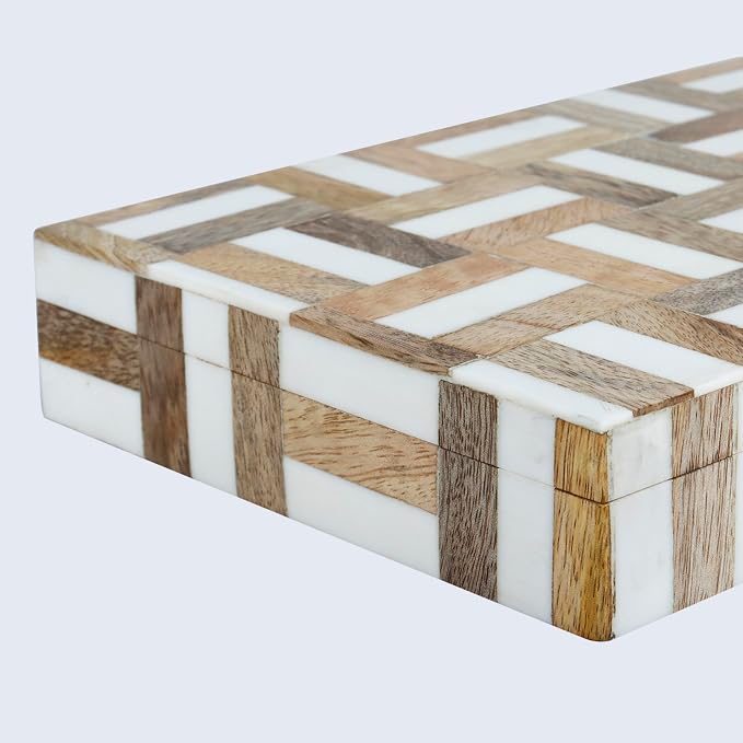 Handicrafts Home White Decorative Storage Box - Image 5
