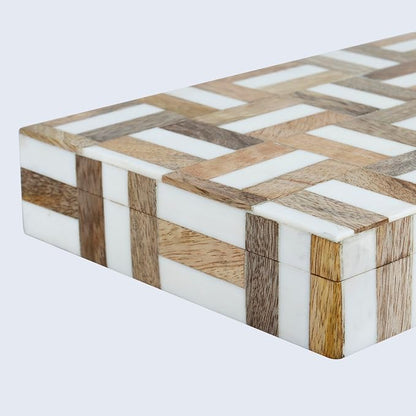 Handicrafts Home White Decorative Storage Box - Image 5