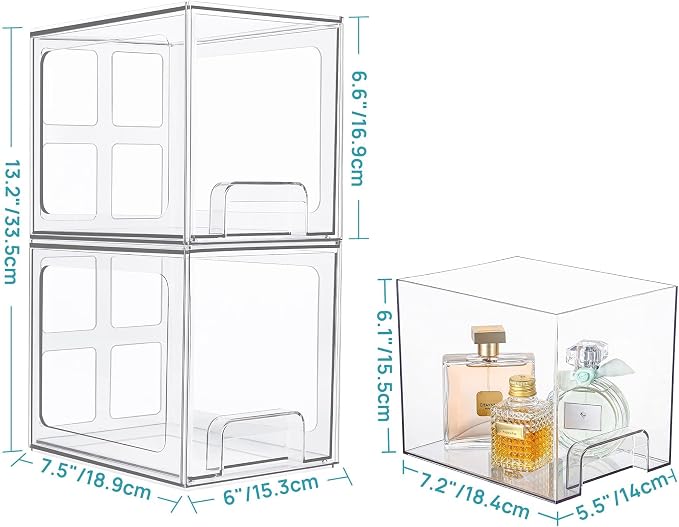Vtopmart 8 Pack Stackable Under Sink Organizer Drawers, Baby Bottles, Cleaning - Image 3