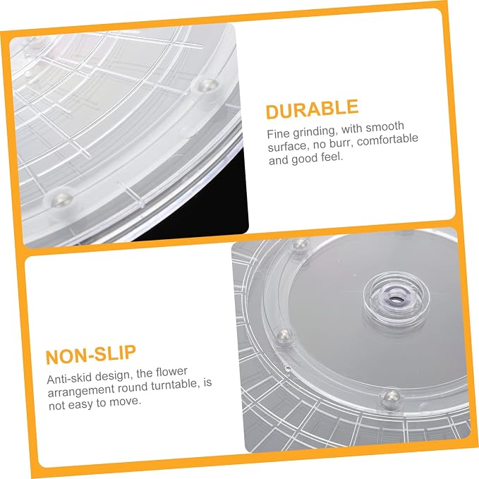 OUNONA 12-Inch Acrylic Rotating Turntable Kitchen Storage Organizer Tray - Image 3