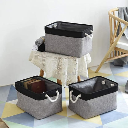 TheWarmHome Storage Basket for Organizing- 16x12x8 inch 1 Pack Fabric Storage - Image 3