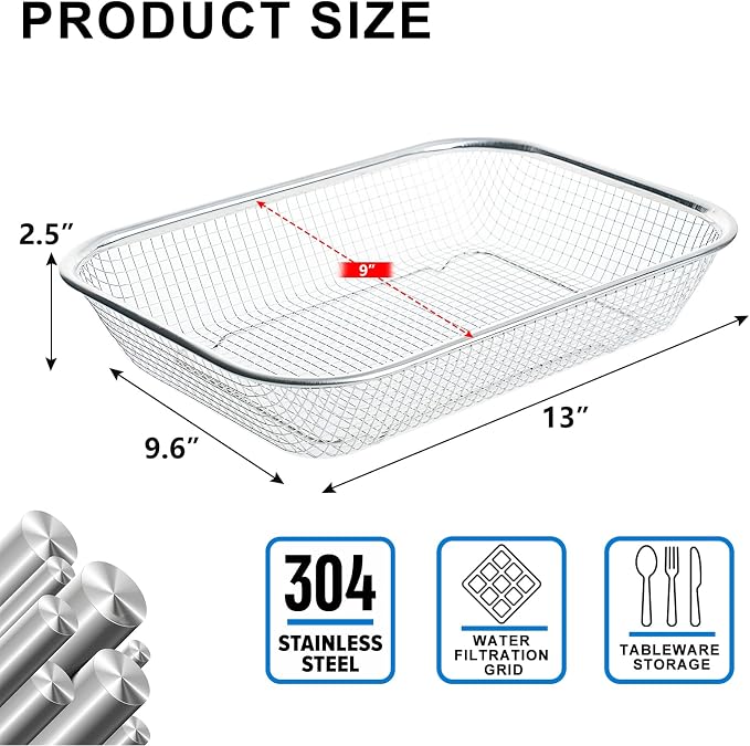 Utensil Drying Rack, 2 Pack Utensils Holder Dishwasher Silverware Basket | - Image 2