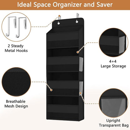 1 Pack 4-Tier Over the Door Organizer, Heavy-Duty Large Deep Pocket Hanging - Image 5