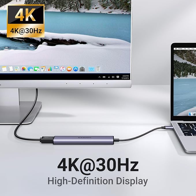 UGREEN USB C Hub 5 in 1 Multiport USB Adapter 4K HDMI, 100W Power Delivery - Image 5