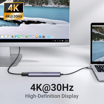 UGREEN USB C Hub 5 in 1 Multiport USB Adapter 4K HDMI, 100W Power Delivery - Image 5