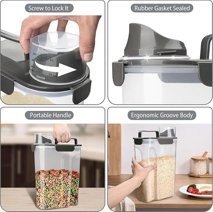 Komzon Rice Storage Containers, Airtight Cereal Containers Storage 20+10 lb - Image 5
