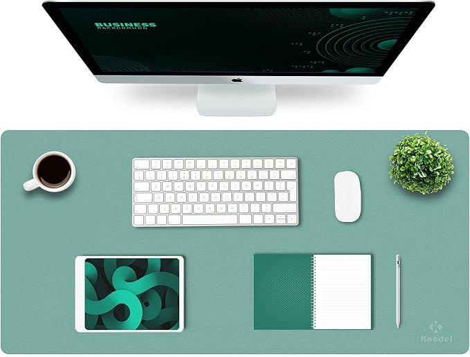 K KNODEL Large Office Leather Desk Mat, Mouse and Keyboard Pad, Computer and by K+KNODEL