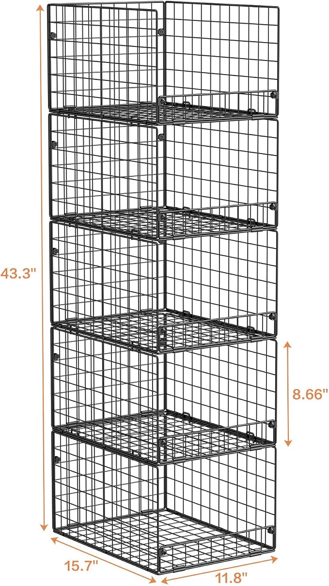 5-Tier Stackable Closet Storage Baskets, Closet Organizers and Storage Shelves - Image 9