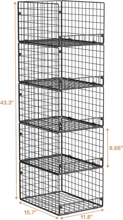 5-Tier Stackable Closet Storage Baskets, Closet Organizers and Storage Shelves - Image 9