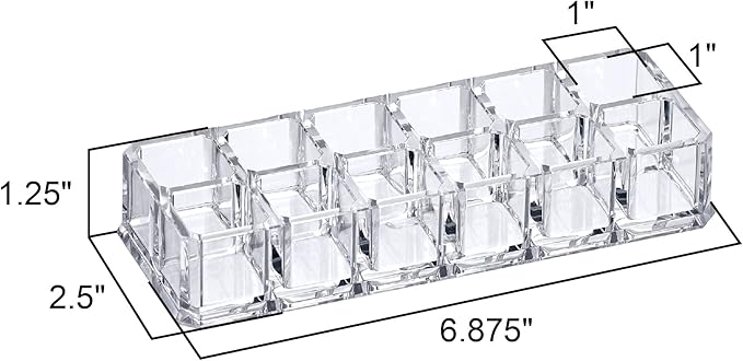 Amazing Abby - Charm - 2-Pack 12-Slot Acrylic Lipstick Organizer, Lipstick - Image 3