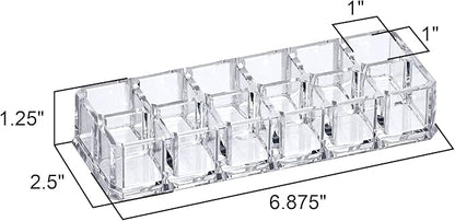 Amazing Abby - Charm - 2-Pack 12-Slot Acrylic Lipstick Organizer, Lipstick - Image 3