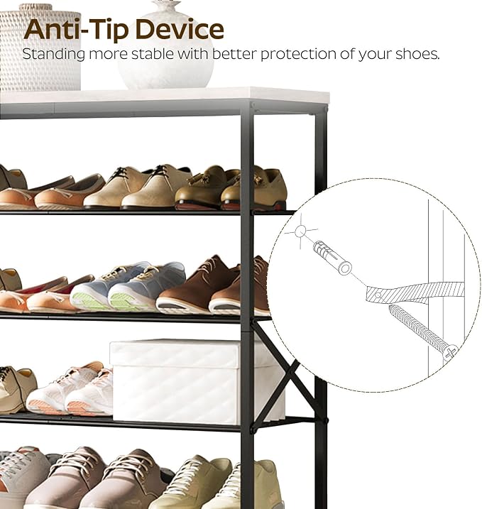 YATINEY 8 Tier Shoe Rack, Shoe Storage Organizer, Large Capacity Shoe Shelf - Image 8