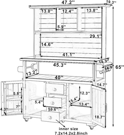 Merax Potting Bench with Stainless Steel top - Image 2