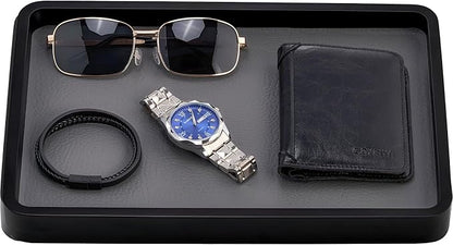 ProCase Wood Valet Tray for Men, Key Tray, Desk & Nightstand -Black | Wood by ProCase