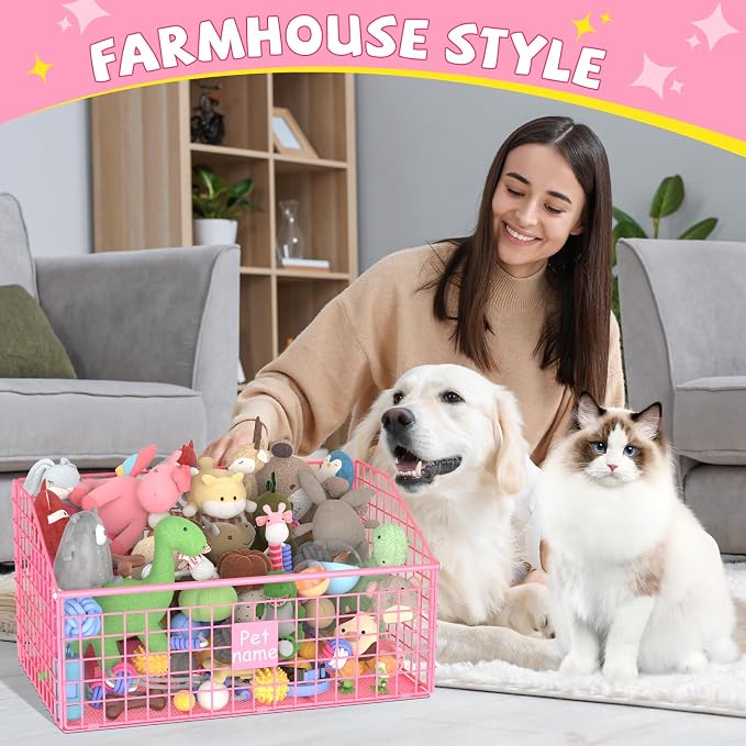 Kaiferty Indestructible Dog Toy basket, Large Toy Bin - Image 6