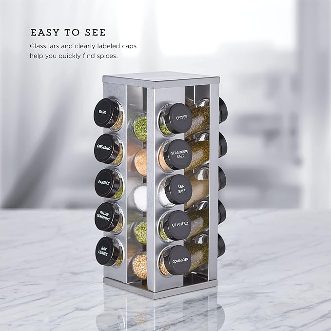 Kamenstein 20 Jar Heritage Revolving Countertop Spice Rack Organizer - Image 6