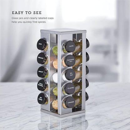 Kamenstein 20 Jar Heritage Revolving Countertop Spice Rack Organizer - Image 6