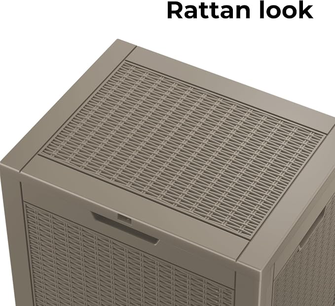 Resin Deck Box - 31 Gallon Lockable Outdoor Storage, Water-Resistant - Image 8