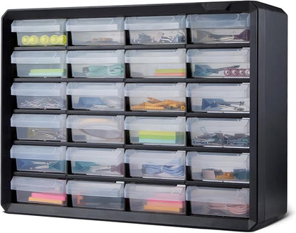 Amazon Basics 24-Drawer Plastic Storage Organizer by AmazonBasics