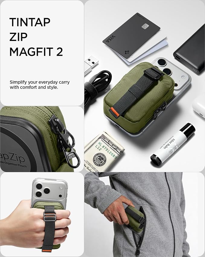 Spigen for MagSafe Wallet Magnetic Pouch Organizer RFID Blocking EDC SSD Card - Image 3