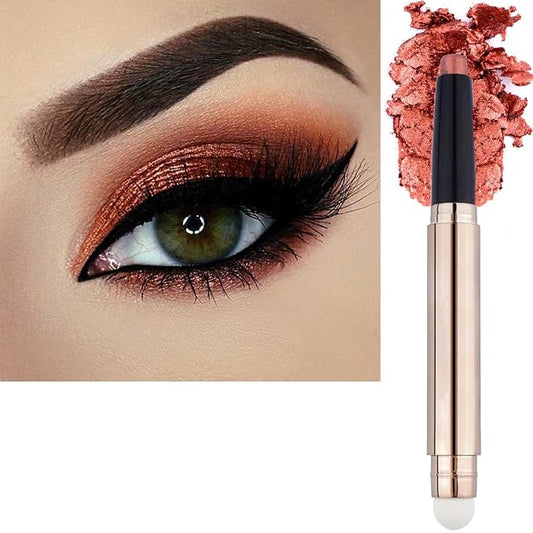 Orange Brown Eyeshadow Stick Makeup, Highlighter Matte Cream Eye Shadow Pencil by SAUBZEAN