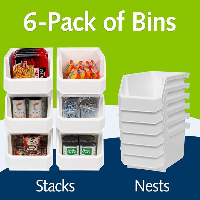 Large Plastic Containers for Organizing and Storage Bins for Closet, or Pantry - Image 5