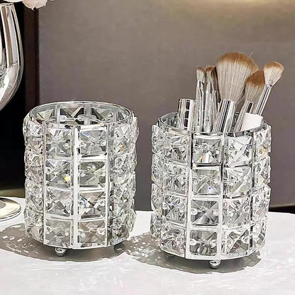 Silver Crystal Makeup Brushes Holder Organizer - Image 7