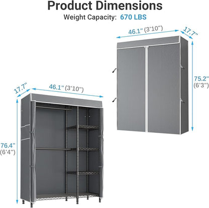 VIPEK V7C Garment Racks with Cover Portable Closets - Image 6
