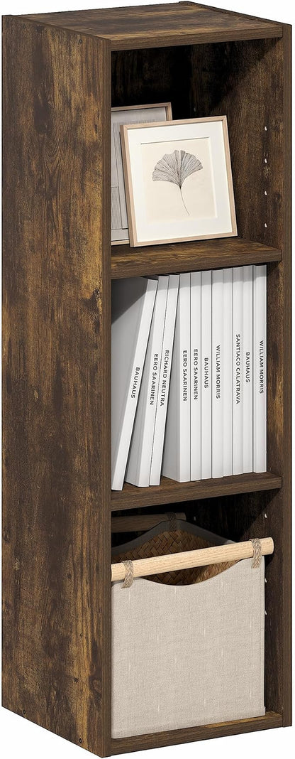 Furinno Fulda Book Shelf, 3-Tier Narrow Bookshelf, Bookcase - Image 4