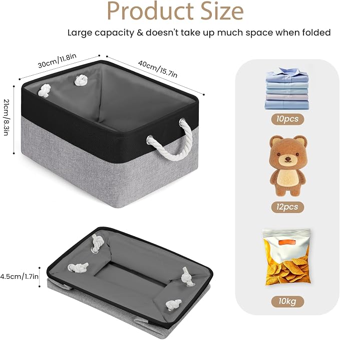 15.7x11.8x8.26 Inch Fabric Large Storage Bins - Image 5