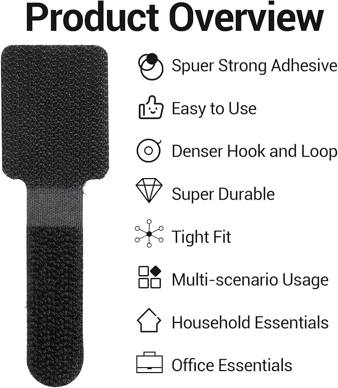80 Pack Reusable Cable Ties - Image 3