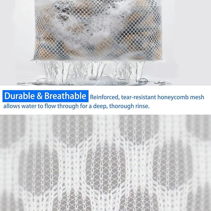 4Pcs Mesh Laundry Bags Delicates Lingerie Wash Bags - Image 4