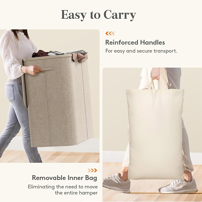 Lifewit 165L 3 Section Laundry Hamper - Image 7