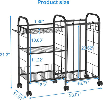 Ball Storage Rack, Sports Ball Storage Cart - Image 6