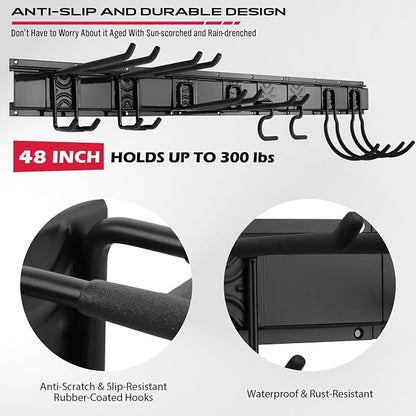 SEDY 48" Heavy Duty Garage Wall Organizer, Wall Mount Tool Storage Rack - Image 5
