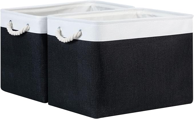 Bidtakay Black Storage Bins Storage Baskets by BidtakayBaskets