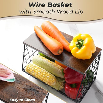 Mefirt 2pcs Fruit Basket Kitchen Storage Basket - Image 6