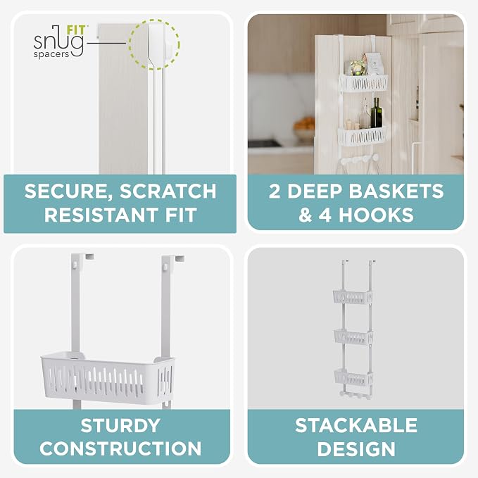 Zenna Home SnugFit Over the Door Caddy Organizer - Image 3